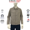 Áo khoác Jacket Owen JK256172 màu nâu dáng suông regular fit chất liệu wool polyester