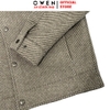 Áo khoác Jacket Owen JK256172 màu nâu dáng suông regular fit chất liệu wool polyester