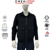 Áo khoác Jacket Owen JK256182 màu đen dáng suông regular fit chất liệu wool polyester