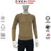 Áo len nam Owen ALC256019 màu nâu dáng suông regular fit cổ tròn chất liệu len acrylic cotton
