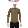 Áo len nam Owen ALC256019 màu nâu dáng suông regular fit cổ tròn chất liệu len acrylic cotton