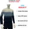 Áo len nam Owen ALC256038 màu xanh dáng ôm slim fit cổ tròn chất liệu len acrylic polyester