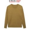 Áo len nam Owen ALC256011 màu rêu nhạt dáng ôm slim fit cổ tim chữ V chất liệu len acrylic cotton