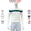 Áo len nam Owen ALC256015 màu trắng phối xanh dáng ôm slim fit cổ tròn chất liệu len acrylic cotton