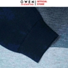 Áo len nam Owen ALC256017 màu xanh phối xám dáng ôm slim fit cổ tròn chất liệu len acrylic cotton