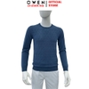 Áo Len Nam Owen ALC256020 màu xanh tím than dáng suông regular fit cổ tròn chất liệu Acrylic