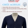 Áo len nam Owen ALD266505_NA màu xanh tím than dáng suông regular fit chất liệu len acrylic cotton
