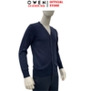 Áo len nam Owen ALD266505_NA màu xanh tím than dáng suông regular fit chất liệu len acrylic cotton