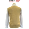 Áo len nam Owen ALG256007 Áo Gile len màu be dáng suông regular fit cổ tim chữ V chất liệu len acrylic cotton