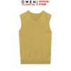 Áo len nam Owen ALG256007 Áo Gile len màu be dáng suông regular fit cổ tim chữ V chất liệu len acrylic cotton