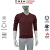 Áo Len Nam Owen ALC256009 màu đỏ dáng ôm slim fit cổ tim chữ V chất liệu Acrylic