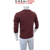 Áo Len Nam Owen ALC256009 màu đỏ dáng ôm slim fit cổ tim chữ V chất liệu Acrylic