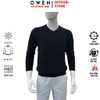 Áo Len Nam Owen ALC256233 màu đen dáng ôm slim fit cổ tròn chất liệu Rayon