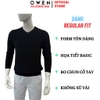 Áo Len Nam Owen ALC256233 màu đen dáng ôm slim fit cổ tròn chất liệu Rayon