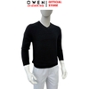 Áo Len Nam Owen ALC256233 màu đen dáng ôm slim fit cổ tròn chất liệu Rayon