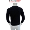 Áo Len Nam Owen ALC256013 màu đen dáng ôm slim fit cổ tim chữ V chất liệu Acrylic