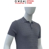 Áo Polo len ngắn tay Owen ALP251306N màu xám đậm dáng suông regular fit chất liệu Rayon