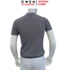 Áo Polo len ngắn tay Owen ALP251306N màu xám đậm dáng suông regular fit chất liệu Rayon
