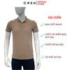 Áo Thun polo Nam Tay Ngắn Có Cổ Owen APV257013 màu be đậm dáng suông body fit tà xẻ hai bên chất liệu nylon spandex