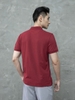 Áo Thun Nam Tay Ngắn Có Cổ Aristino APS008S1 Màu Booc Đô 35 Kiểu Dáng Slim Fit Chất Liệu Cotton