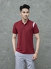 Áo Thun Nam Tay Ngắn Có Cổ Aristino APS008S1 Màu Booc Đô 35 Kiểu Dáng Slim Fit Chất Liệu Cotton