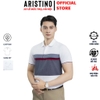 Áo Thun Polo Nam Cổ Bẻ Aristino APS025AZ Màu: Trắng 6 Kẻ Jacquard