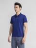 Áo Thun Nam Tay Ngắn Có Cổ Aristino APS035S9 Màu Xanh Tím Than 50 Kẻ Jacquard Dáng Regular Fit Vải Polyester