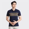 Áo Thun Polo Nam Cổ Bẻ Aristino APS126S3 màu Xanh tím than 45kẻ jacquard