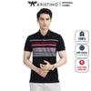 Áo Thun Polo Nam Có Cổ Bẻ Aristino APS134S2 Dáng Slim Fit Ôm Nhẹ Chất Liệu Cotton Cao Cấp Màu Đen Kẻ