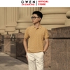 Áo Polo len ngắn tay Owen ALP251290N màu nâu nhạt dáng suông regular fit chất liệu Rayon