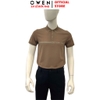 Áo thun polo Nam Tay Ngắn Có Cổ Owen APV253651 màu nâu dáng body fit tà bằng chất liệu Nylon