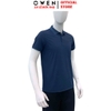 Áo thun polo Nam Tay Ngắn Có Cổ Owen APV253653 màu xanh dương đậm dáng body fit tà bằng chất liệu Nylon
