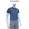 Áo thun polo Nam Tay Ngắn Có Cổ Owen APV253661 màu xanh đậm dáng suông tà bằng xẻ tà chất liệu polyester cafe