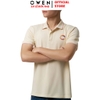 Áo thun polo Nam Tay Ngắn Có Cổ Owen APV258039 màu be dáng suông body fit tà bằng có túi chất liệu polyester