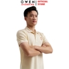 Áo thun polo Nam Tay Ngắn Có Cổ Owen APV258039 màu be dáng suông body fit tà bằng có túi chất liệu polyester