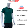Áo Thun polo Nam Tay Ngắn Có Cổ Owen APV262000 màu xanh lá dáng suông body fit xẻ tà Chất liệu cotton poly