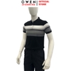 Áo Thun polo Nam Tay Ngắn Có Cổ Owen APV262018 màu đen dáng suông body fit xẻ tà chất liệu cotton