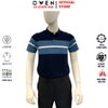 Áo thun polo Nam Tay Ngắn Có Cổ Owen APV262024 màu xanh tím than dáng body fit tà bằng xẻ tà chất liệu cotton polyester spandex