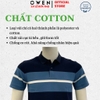 Áo thun polo Nam Tay Ngắn Có Cổ Owen APV262024 màu xanh tím than dáng body fit tà bằng xẻ tà chất liệu cotton polyester spandex