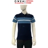 Áo thun polo Nam Tay Ngắn Có Cổ Owen APV262024 màu xanh tím than dáng body fit tà bằng xẻ tà chất liệu cotton polyester spandex