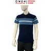 Áo thun polo Nam Tay Ngắn Có Cổ Owen APV262024 màu xanh tím than dáng body fit tà bằng xẻ tà chất liệu cotton polyester spandex