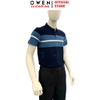 Áo thun polo Nam Tay Ngắn Có Cổ Owen APV262024 màu xanh tím than dáng body fit tà bằng xẻ tà chất liệu cotton polyester spandex