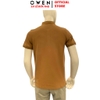 Áo thun polo Nam Tay Ngắn Có Cổ Owen APV262026 màu nâu dáng body fit tà bằng xẻ tà chất liệu cotton polyester spandex