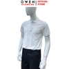 Áo Thun polo Nam Tay Ngắn Có Cổ Owen APV262037 màu trắng dáng suông body fit xẻ tà chất liệu cotton spandex