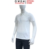 Áo Thun polo Nam Tay Ngắn Có Cổ Owen APV262037 màu trắng dáng suông body fit xẻ tà chất liệu cotton spandex