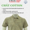 Áo thun polo Nam Tay Ngắn Có Cổ Owen APV262038 màu rêu dáng body fit tà bằng xẻ tà chất liệu cotton polyester spandex