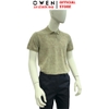 Áo thun polo Nam Tay Ngắn Có Cổ Owen APV262038 màu rêu dáng body fit tà bằng xẻ tà chất liệu cotton polyester spandex