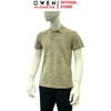 Áo thun polo Nam Tay Ngắn Có Cổ Owen APV262038 màu rêu dáng body fit tà bằng xẻ tà chất liệu cotton polyester spandex