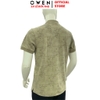 Áo thun polo Nam Tay Ngắn Có Cổ Owen APV262038 màu rêu dáng body fit tà bằng xẻ tà chất liệu cotton polyester spandex