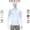 Áo thun polo Nam Tay Ngắn Có Cổ Owen APV262042 màu trắng dáng body fit tà bằng xẻ tà chất liệu nylon spandex